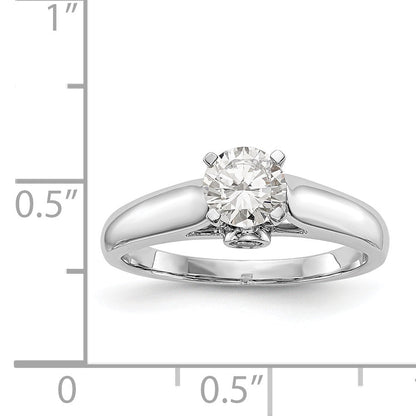 14K Weißgold Synthetisch Diamant Stift Set Verlobungsring