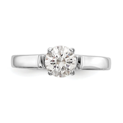 14K Weißgold Synthetisch Diamant Verlobungsring