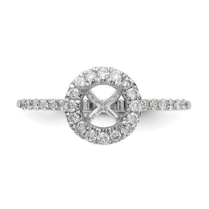 1/4 Ct. Natürlich Diamant Halbfassung Verlobungsring in 14K Weißgold - All Diamant
