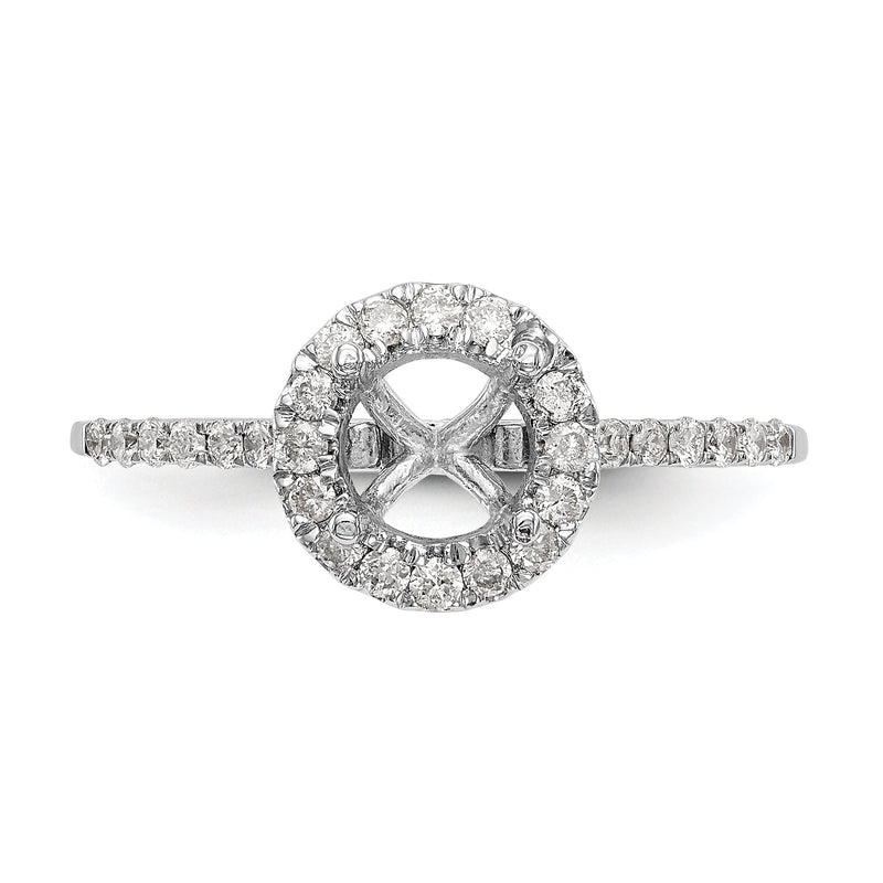 1/4 Ct. Natürlich Diamant Halbfassung Verlobungsring in 14K Weißgold - All Diamant