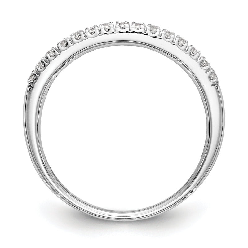 14K Weißgold Diamant-Ehering