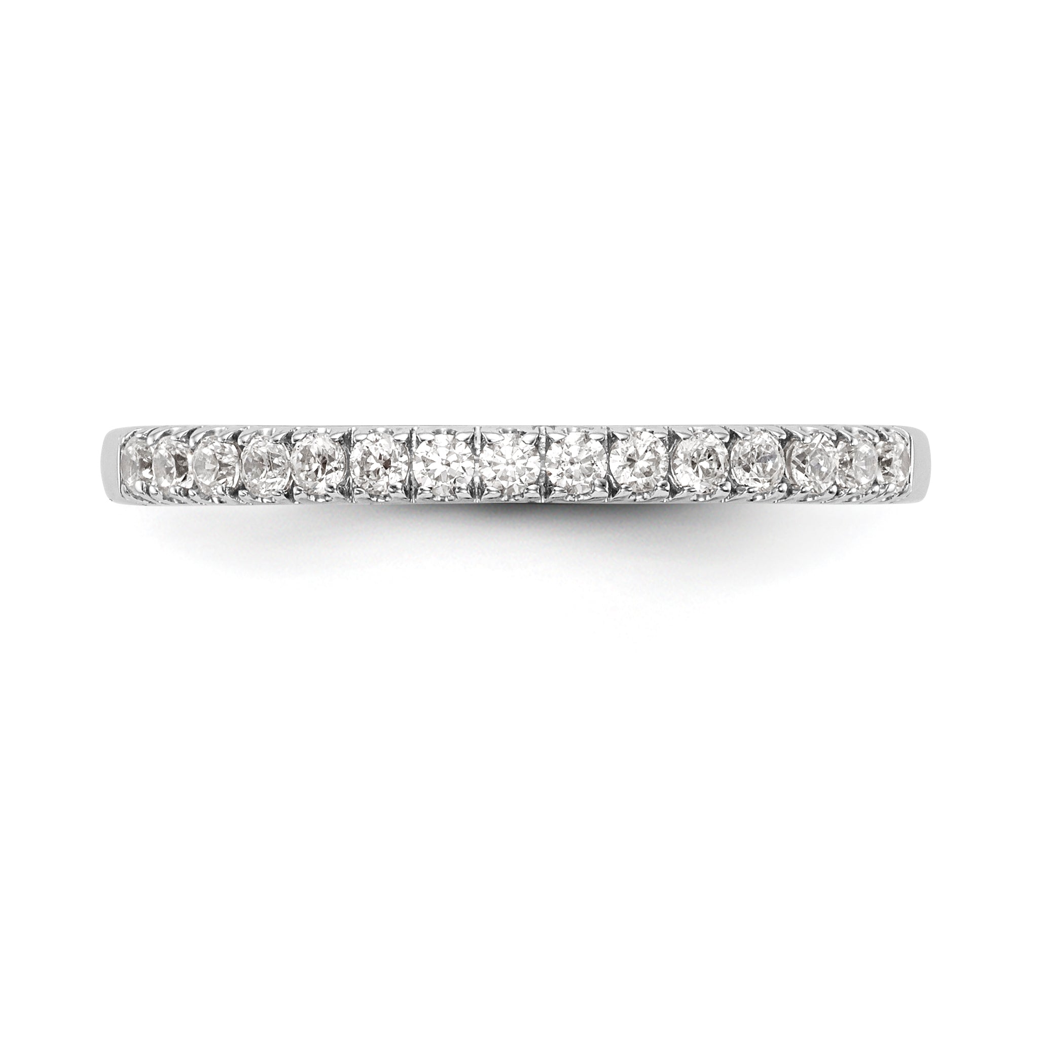 14K Weißgold Diamant-Trauring