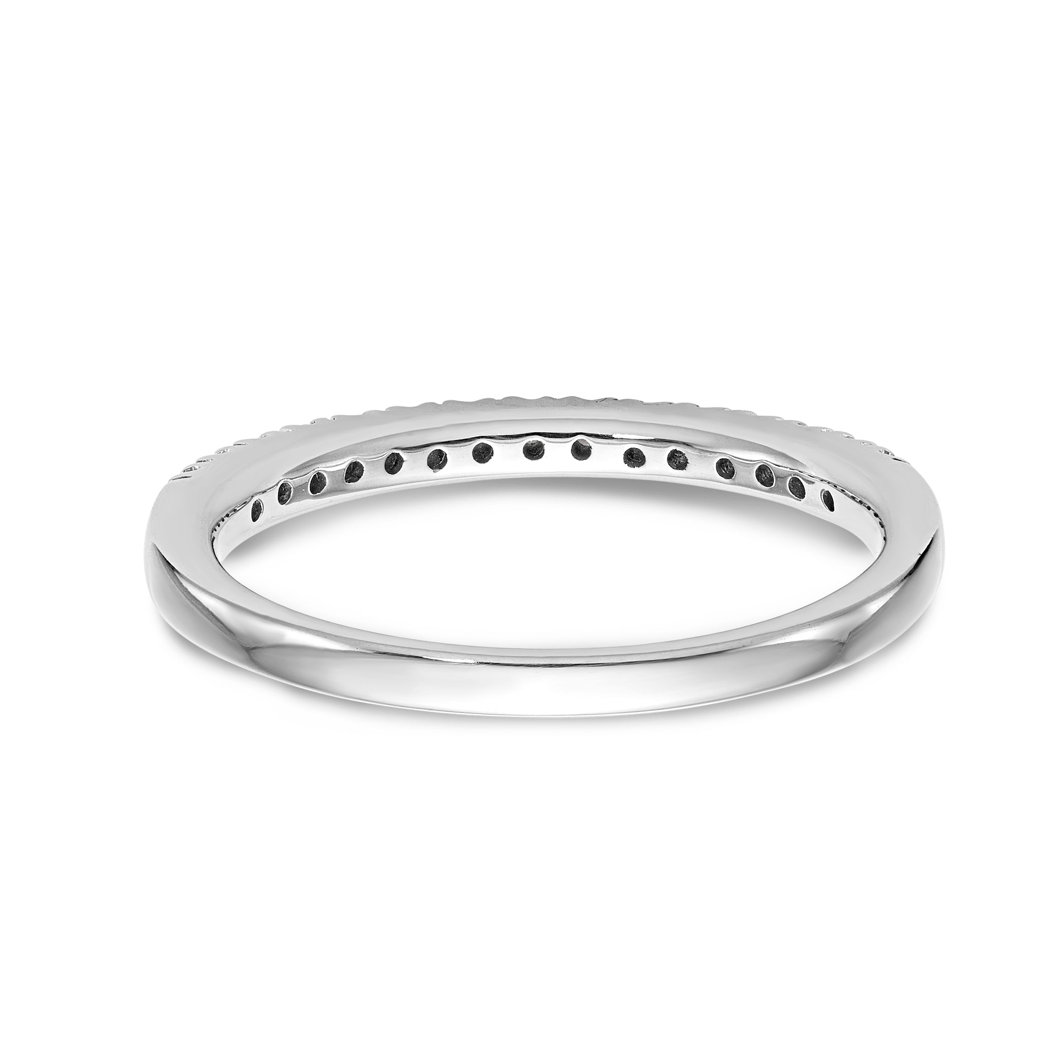 14K Weißgold Diamant-Trauring