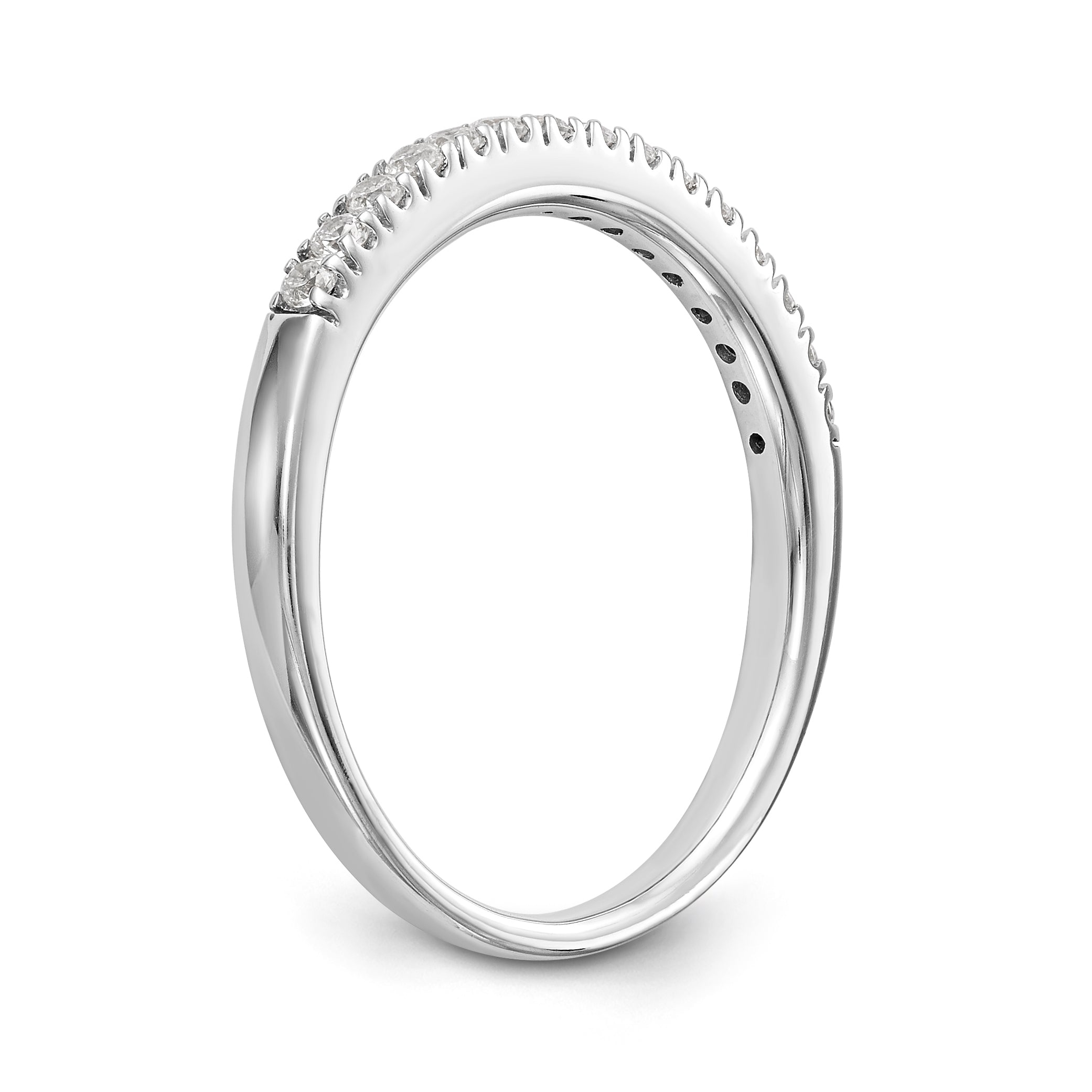 14K Weißgold Diamant-Trauring