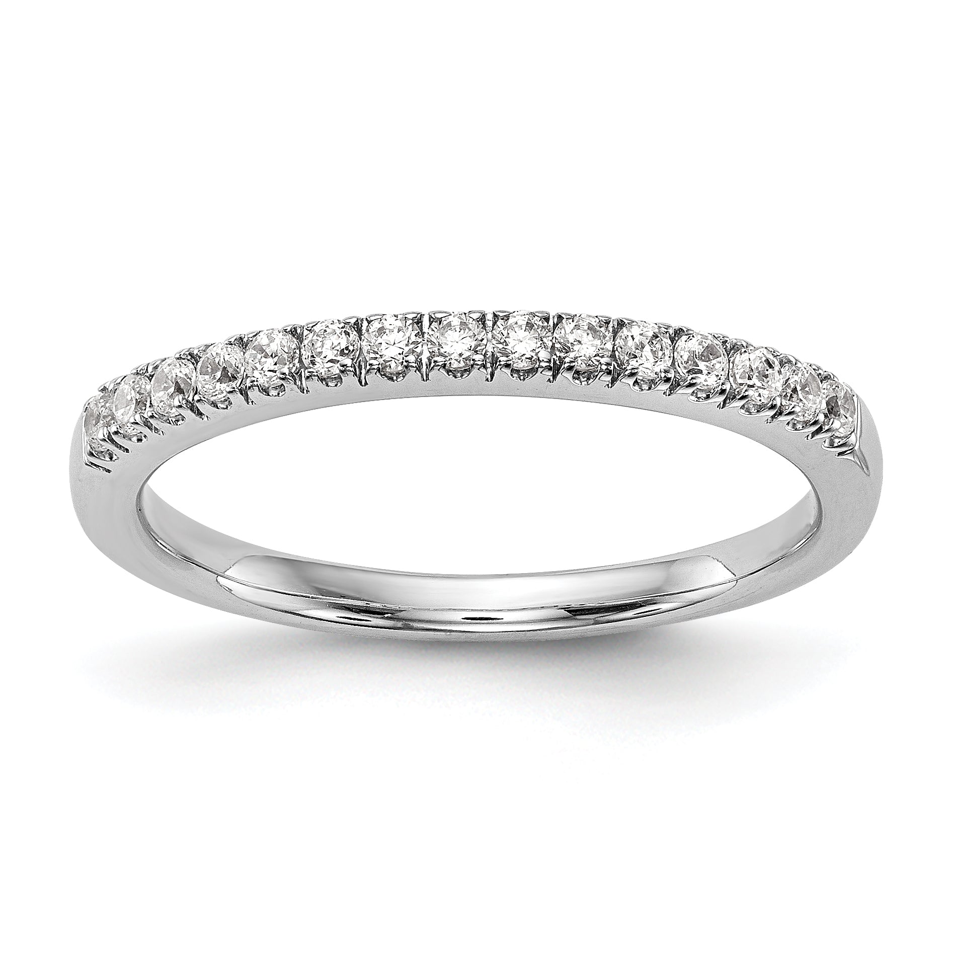 14K Weißgold Diamant-Trauring