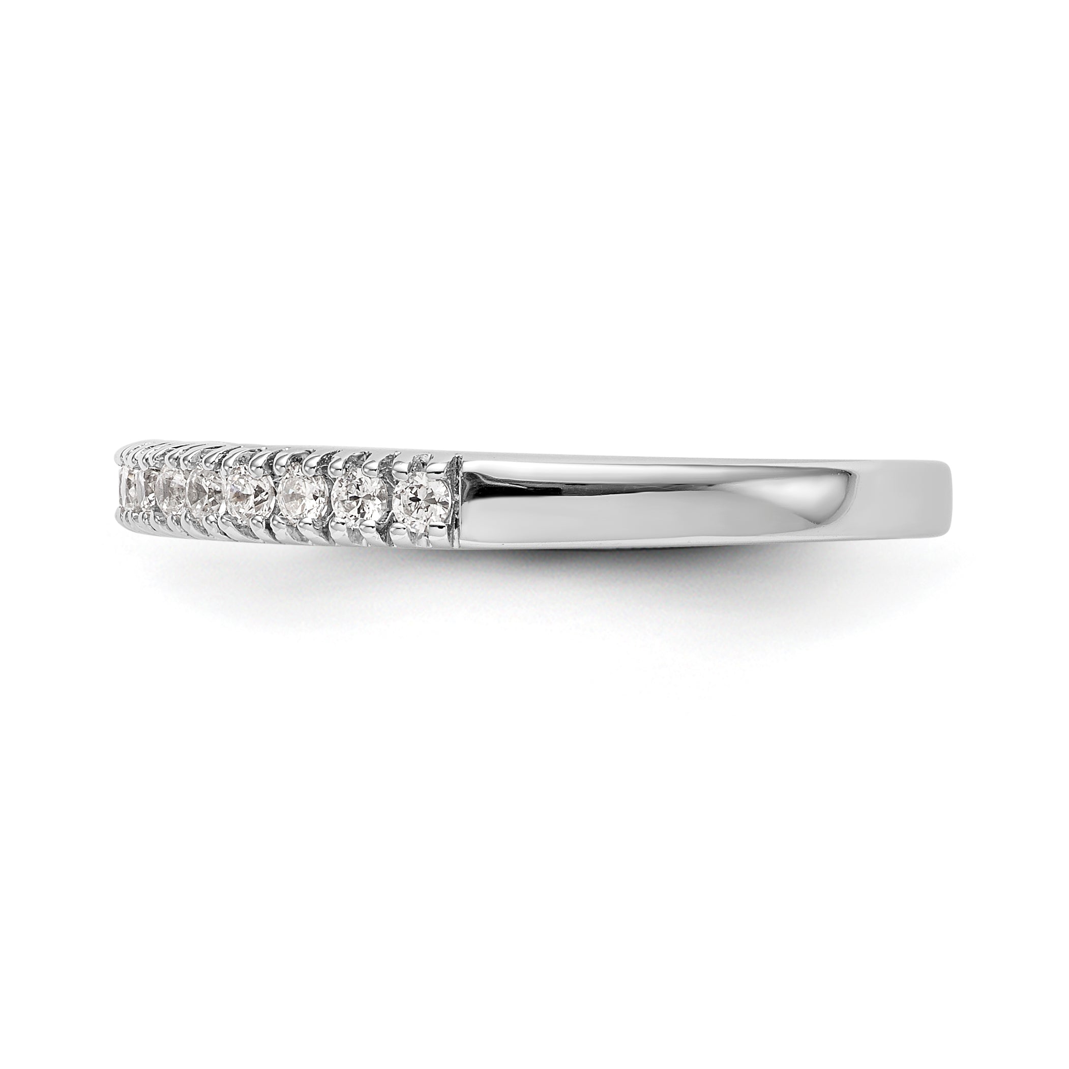 14K Weißgold Diamant-Trauring