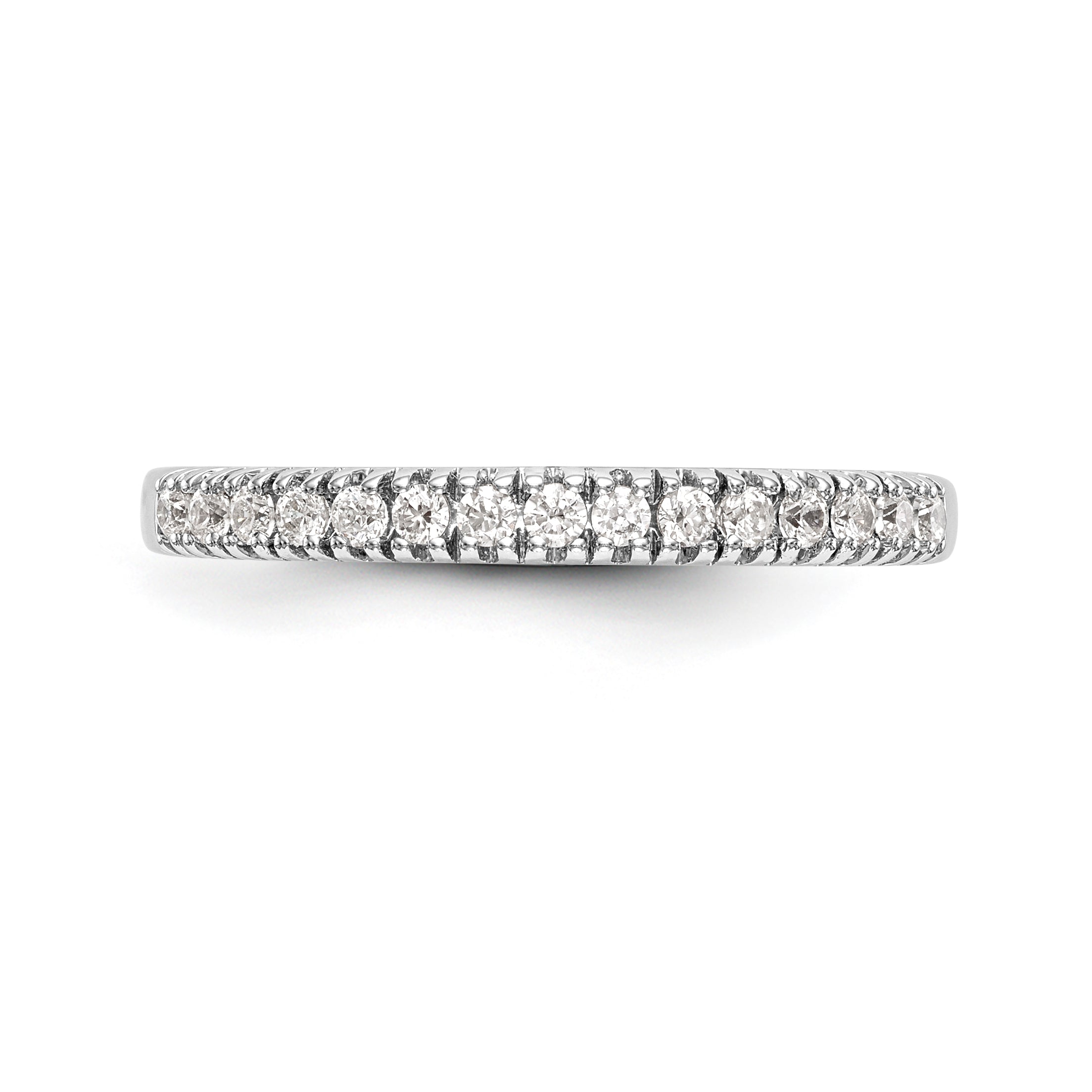 14K Weißgold Diamant-Trauring