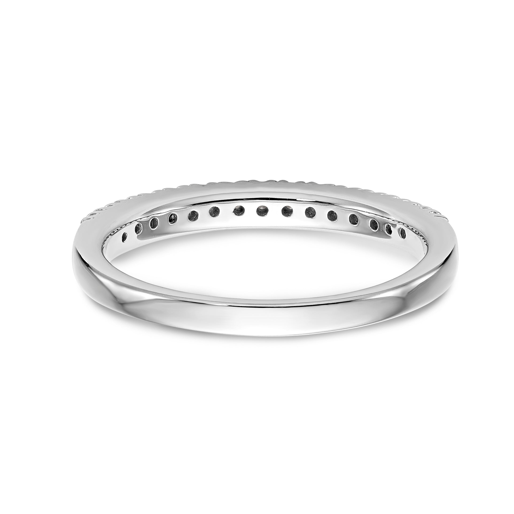 14K Weißgold Diamant-Trauring