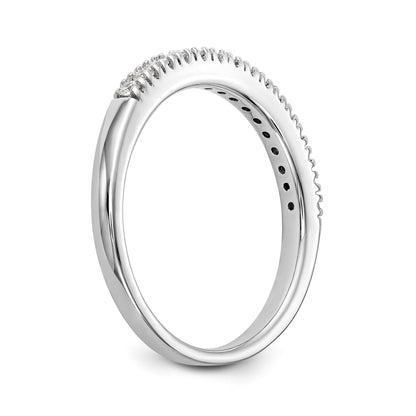 14K Weißgold Diamant-Trauring