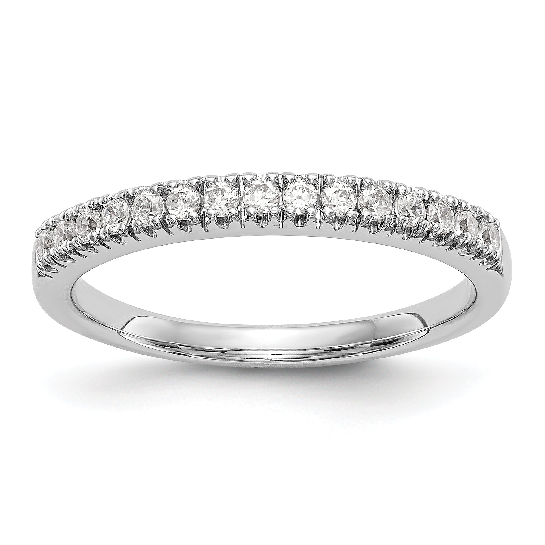 14K Weißgold Diamant-Trauring