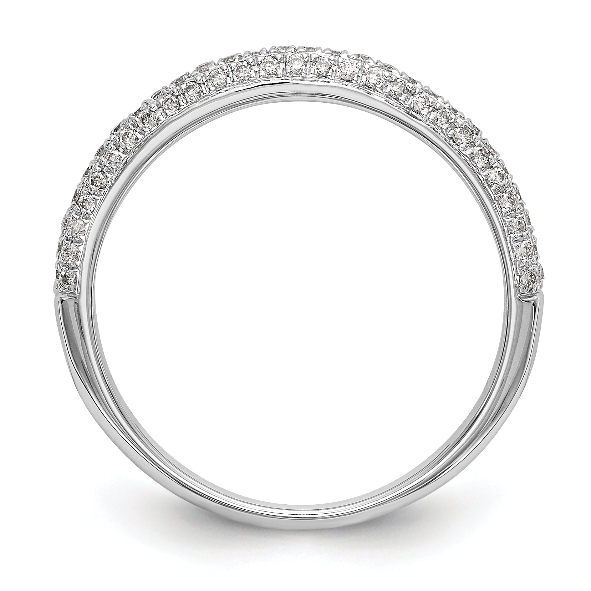 14K Weißgold Diamant-Ehering