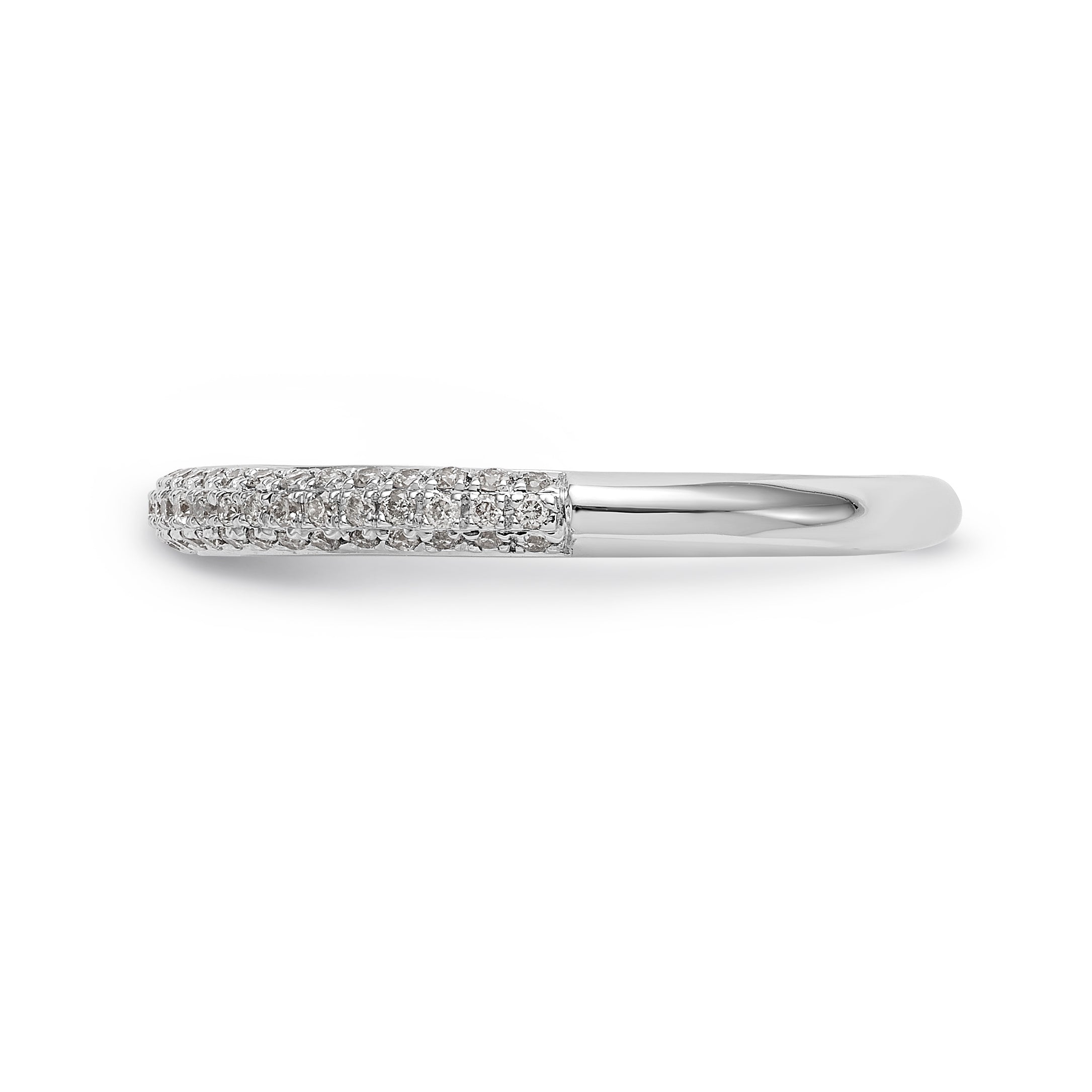 14K Weißgold Diamant-Ehering
