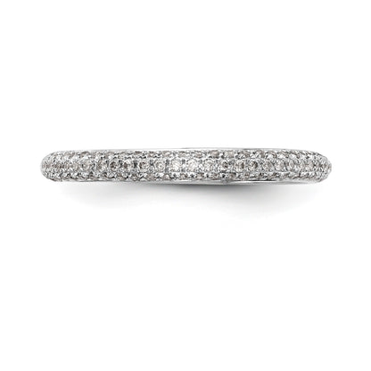 14K Weißgold Diamant-Ehering