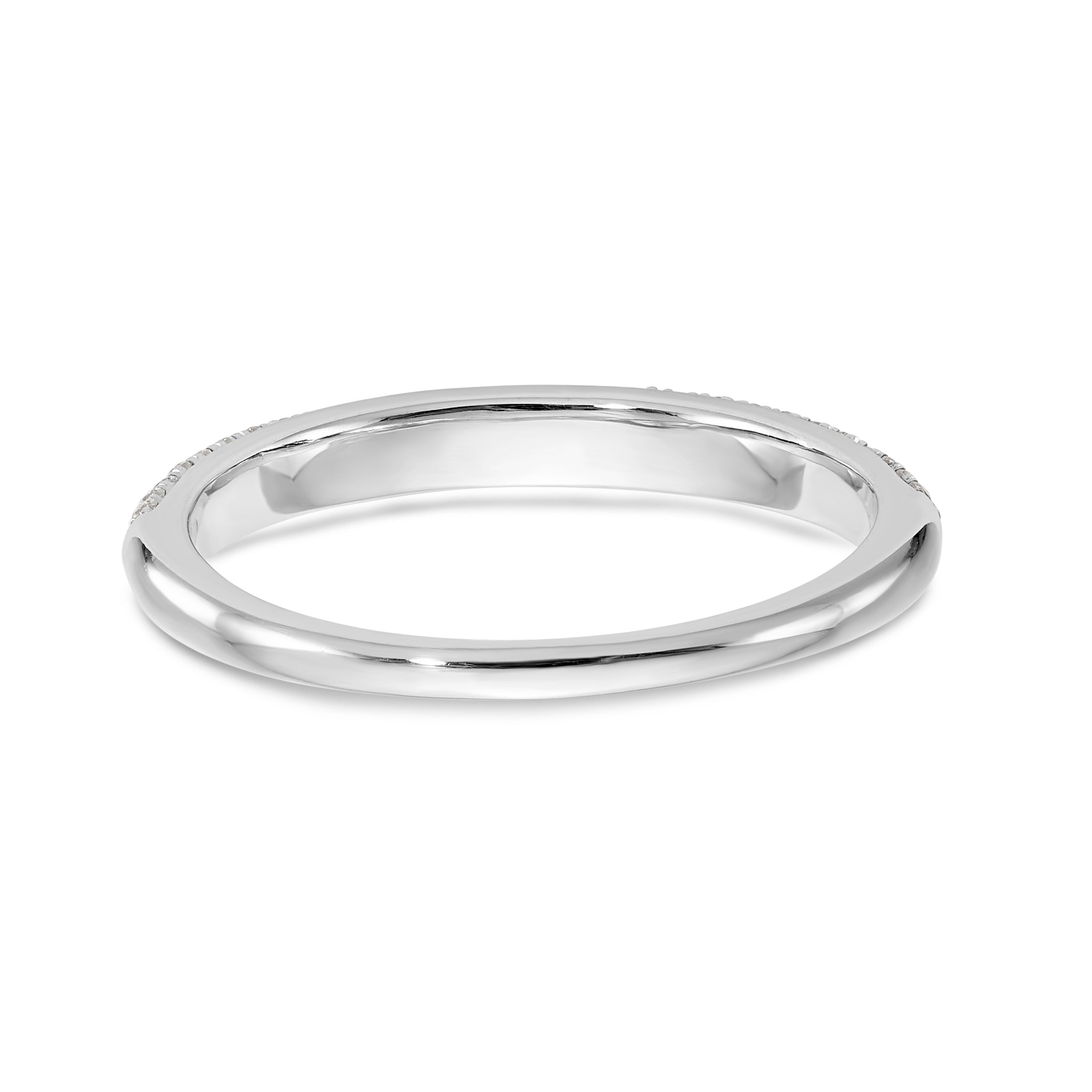 14K Weißgold Diamant-Ehering