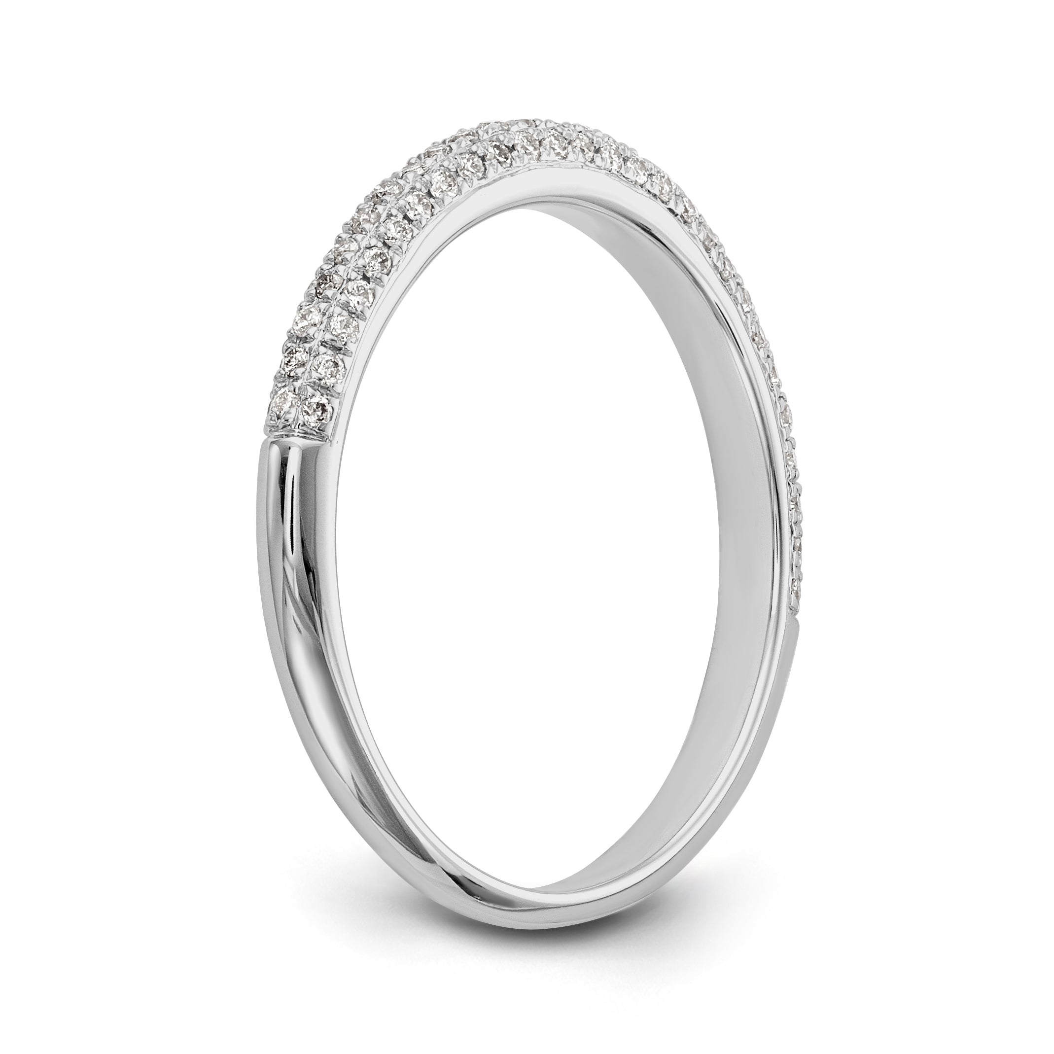 14K Weißgold Diamant-Ehering