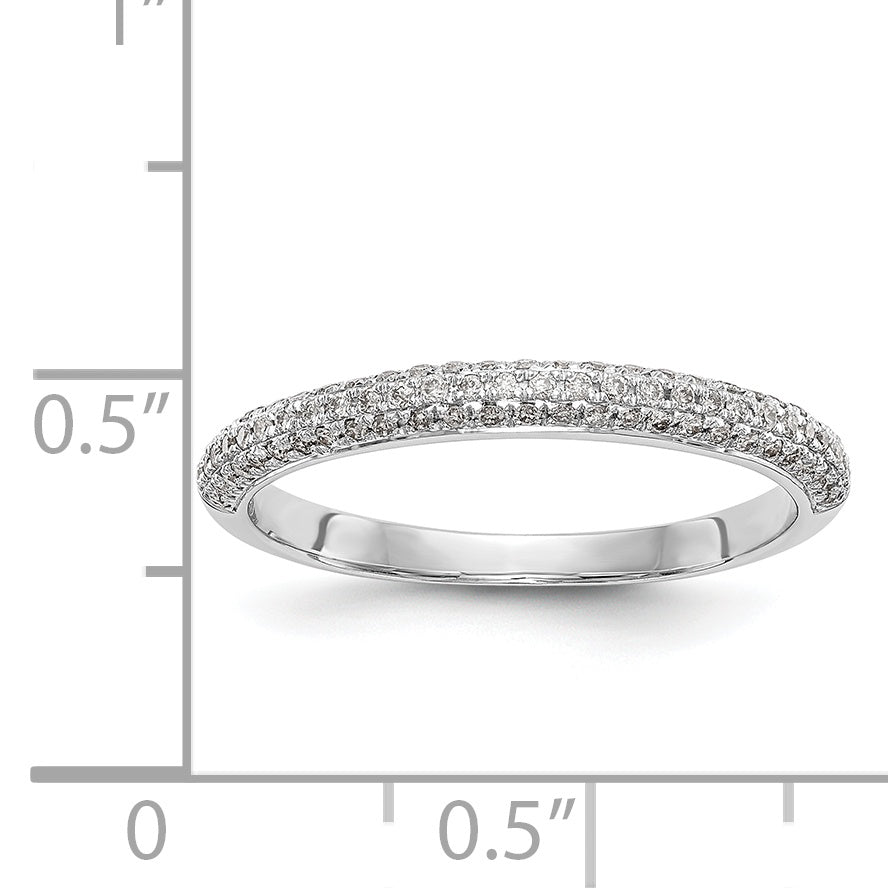14K Weißgold Diamant-Ehering
