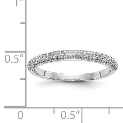 14K Weißgold Diamant-Ehering