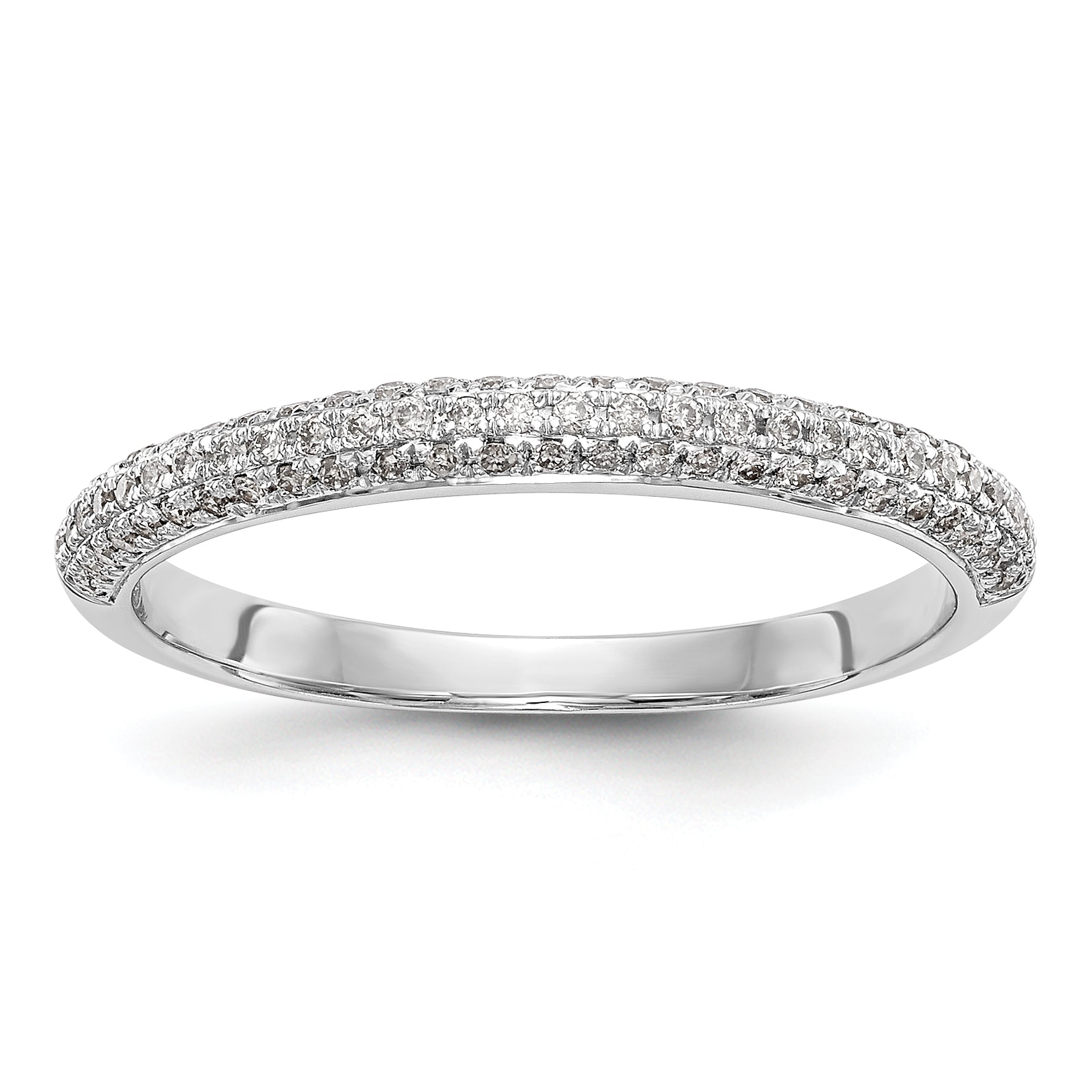 14K Weißgold Diamant-Ehering
