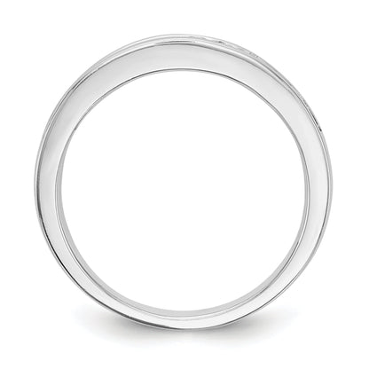 14K Weißgold Diamant-Trauring