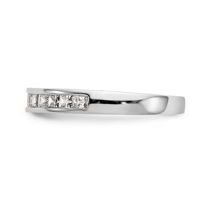 14K Weißgold Diamant-Trauring
