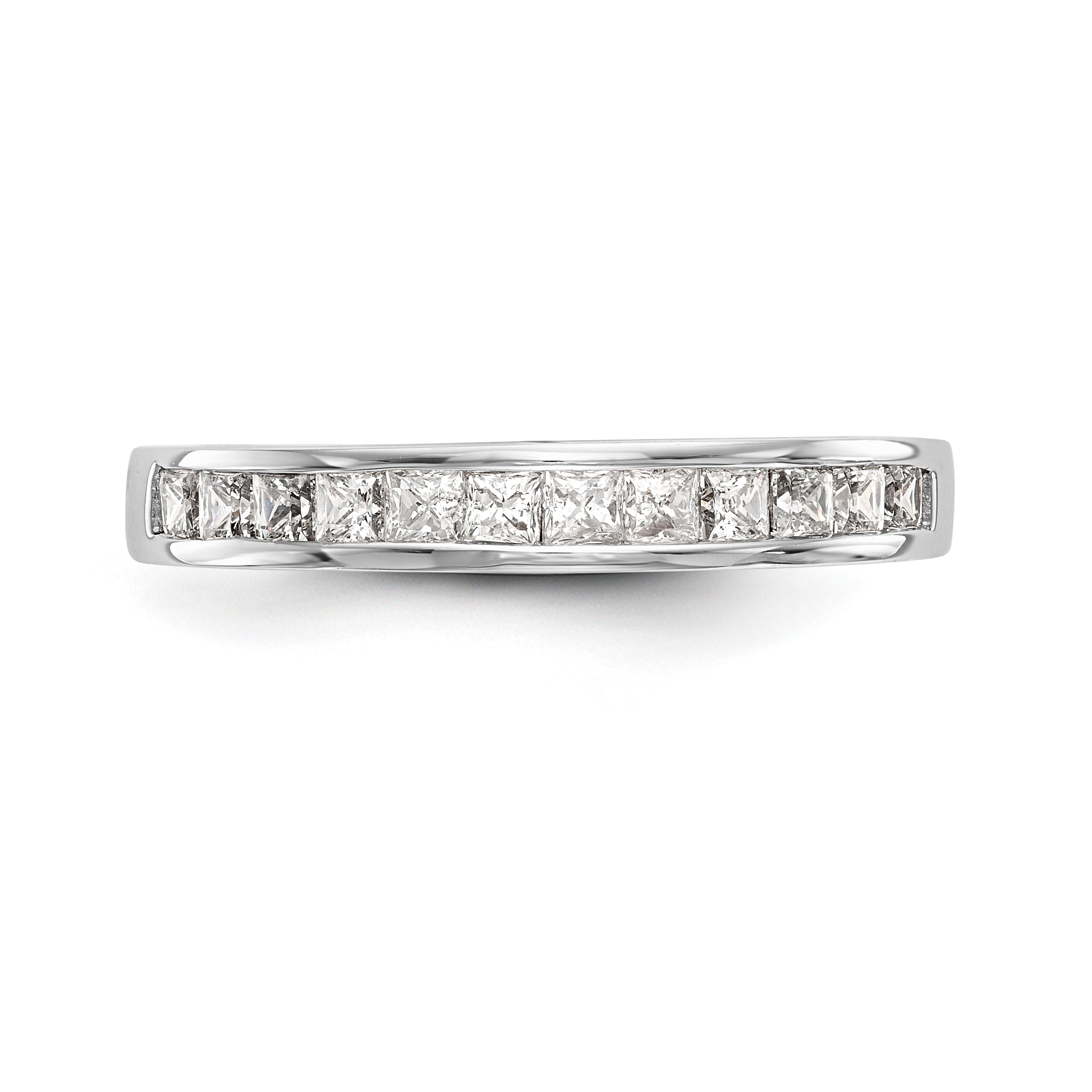 14K Weißgold Diamant-Trauring