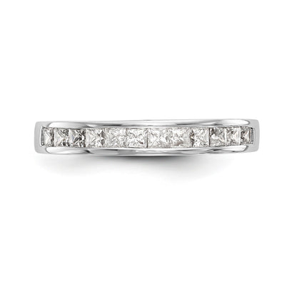 14K Weißgold Diamant-Trauring