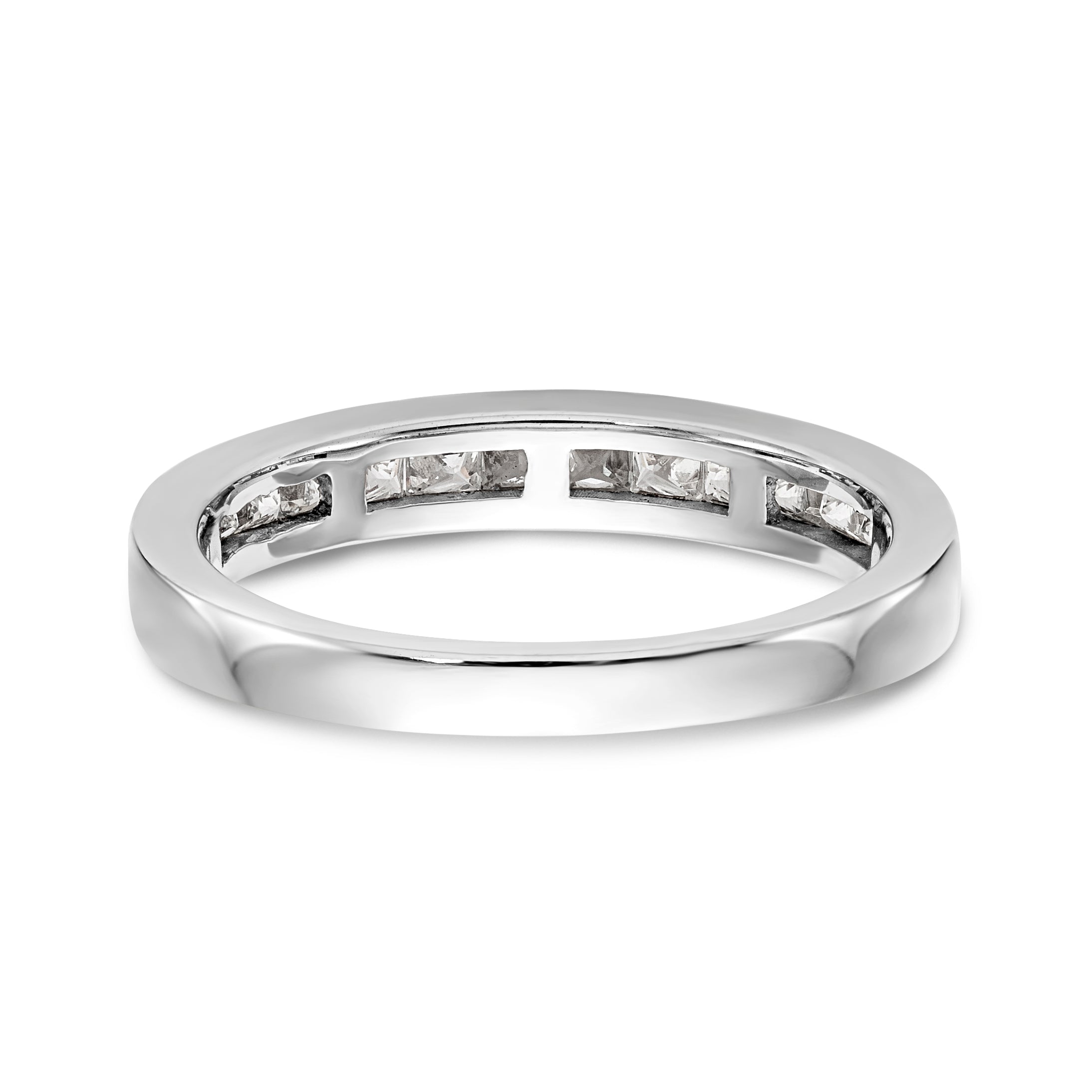 14K Weißgold Diamant-Trauring