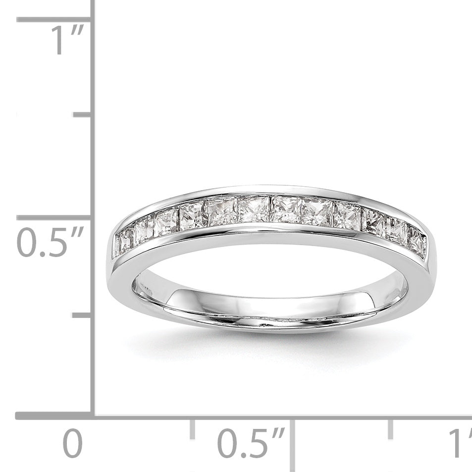 14K Weißgold Diamant-Trauring