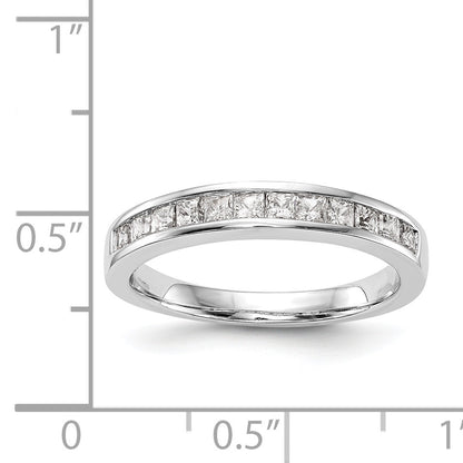 14K Weißgold Diamant-Trauring
