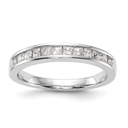 14K Weißgold Diamant-Trauring