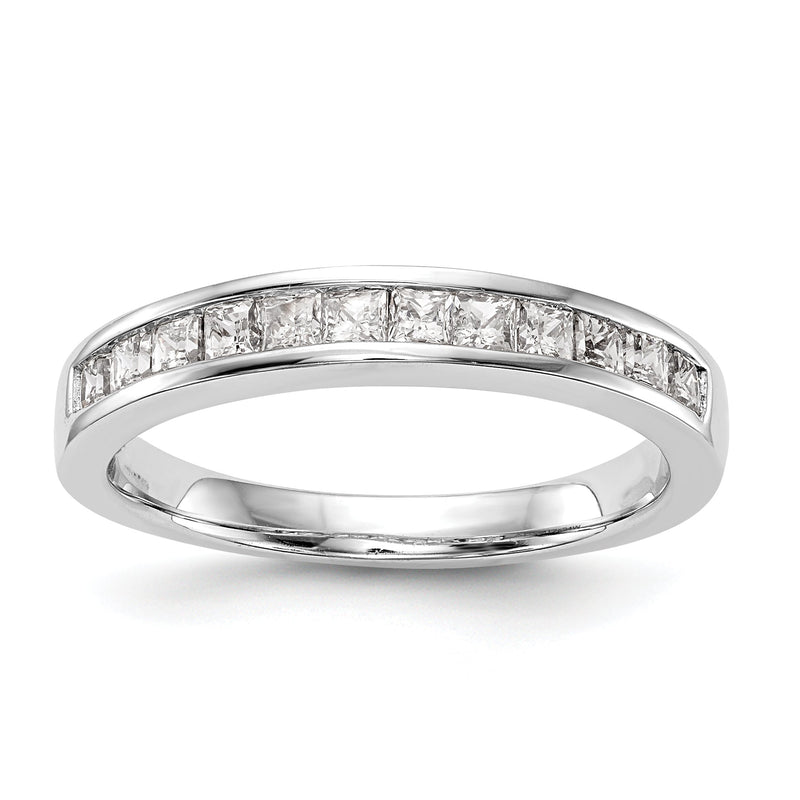 14K Weißgold Diamant-Trauring