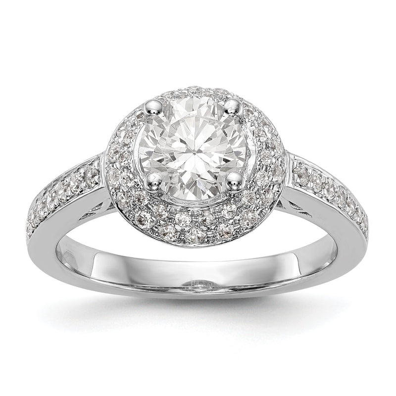 14K Weißgold Diamant-Trauring