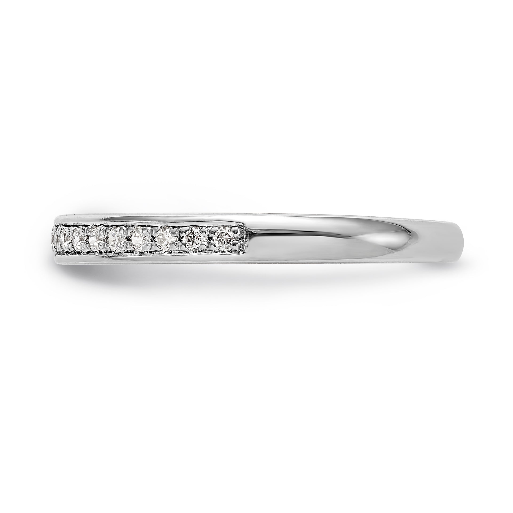 14K Weißgold Diamant-Trauring