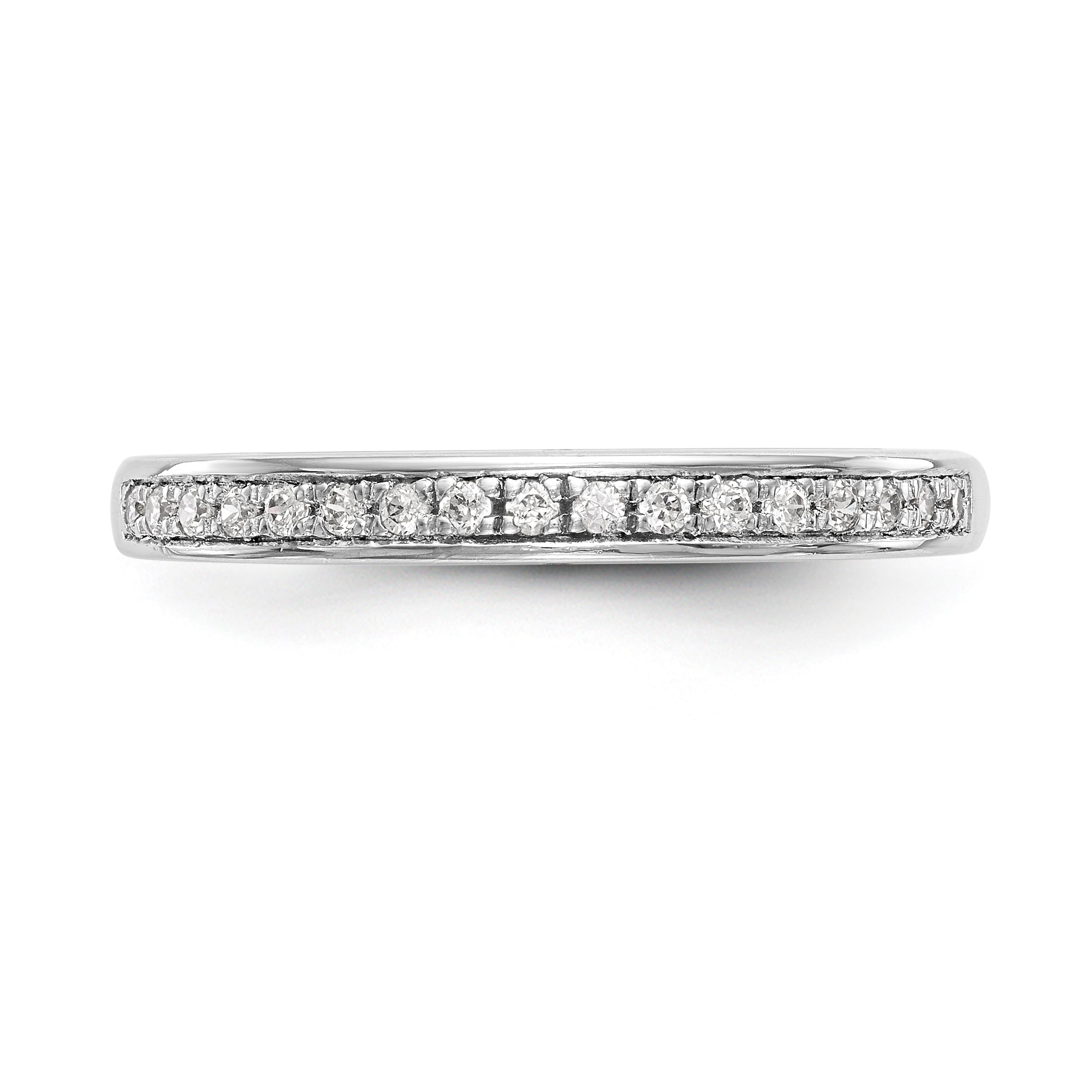 14K Weißgold Diamant-Trauring