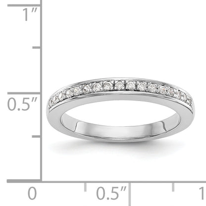 14K Weißgold Diamant-Trauring