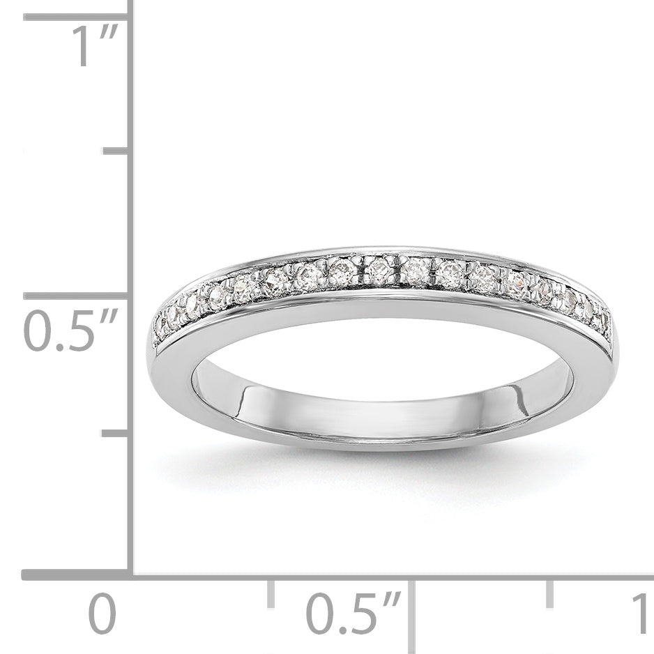 14K Weißgold Diamant-Ehering