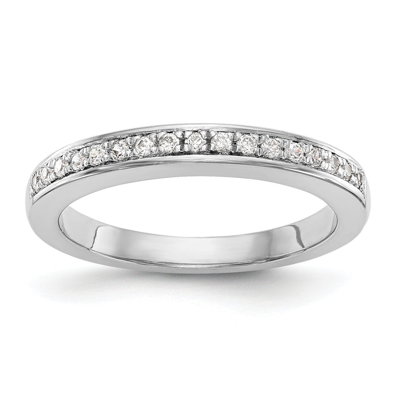 14K Weißgold Diamant-Ehering