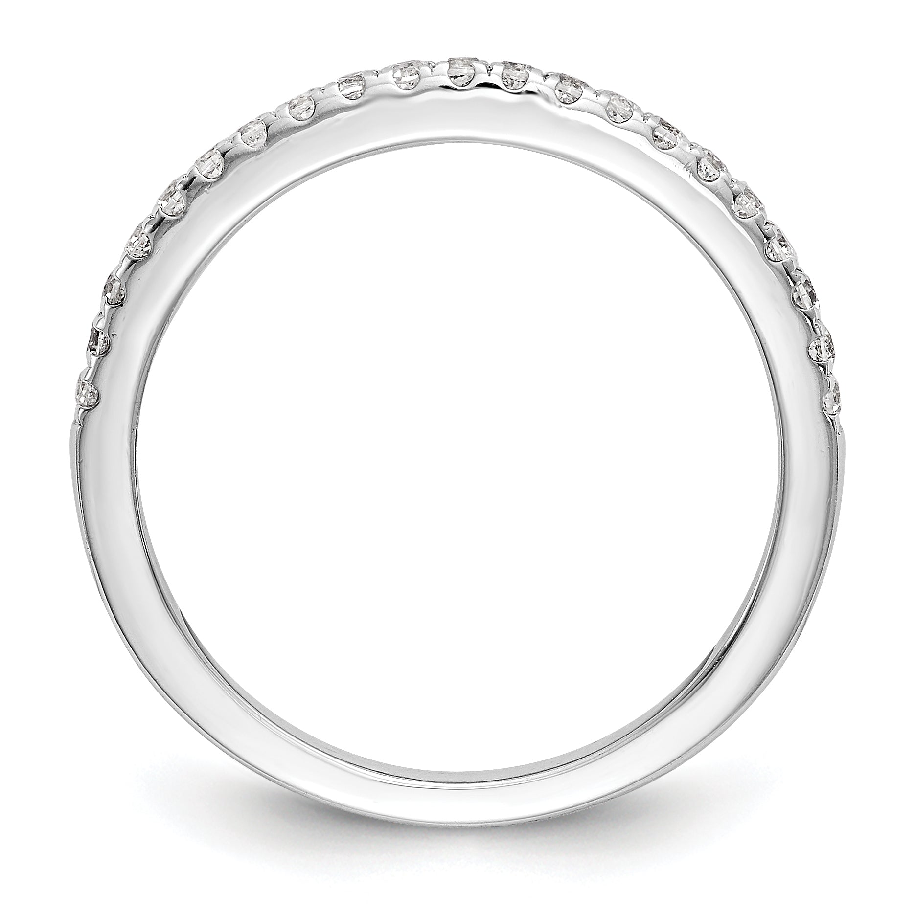 Trauring aus 14K Weißgold mit Diamanten