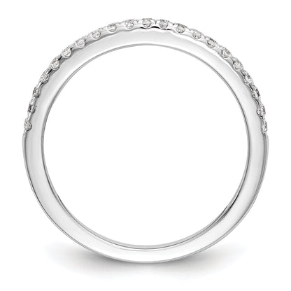 Trauring aus 14K Weißgold mit Diamanten