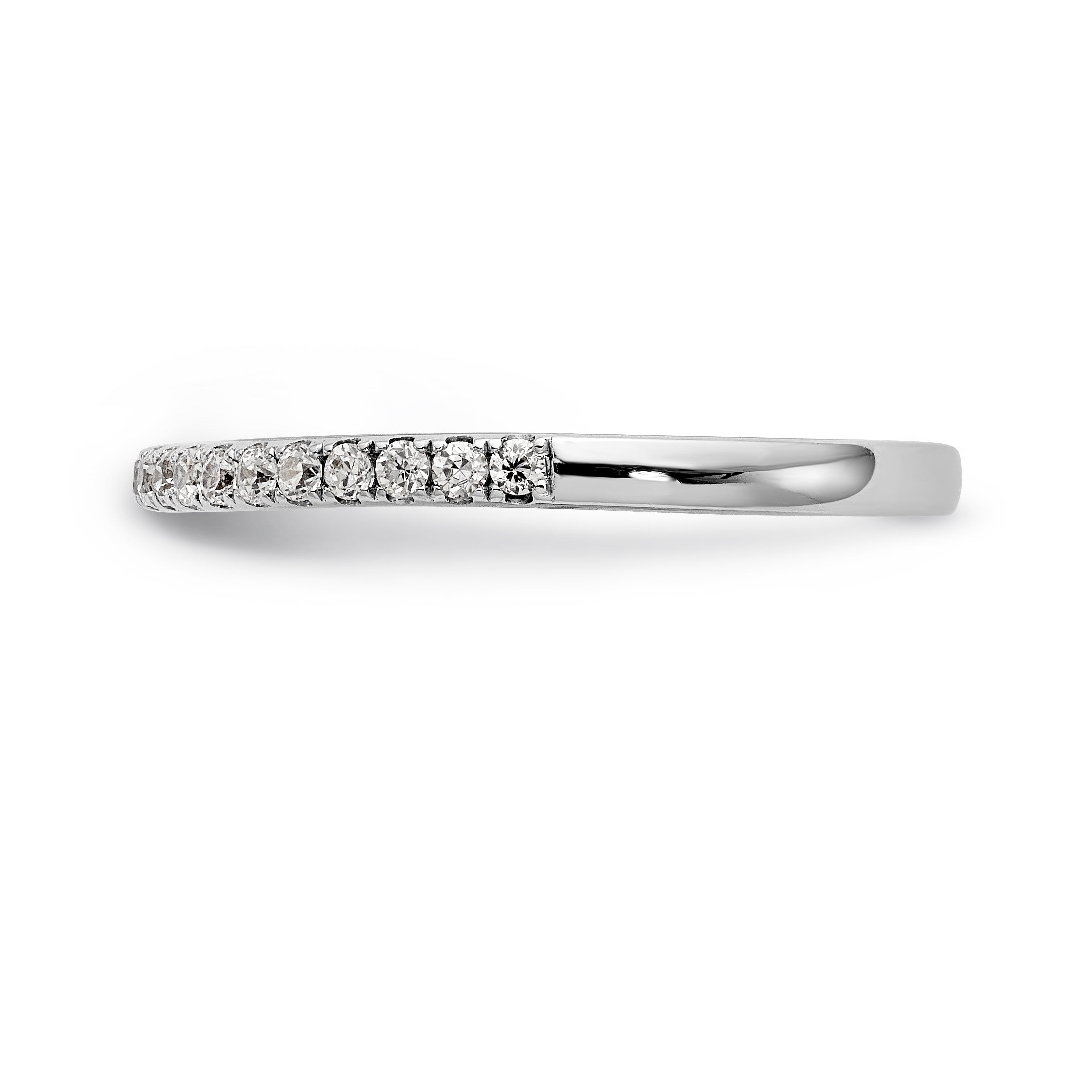 Trauring aus 14K Weißgold mit Diamanten
