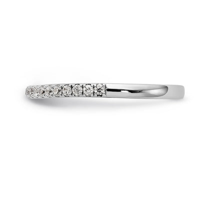 Trauring aus 14K Weißgold mit Diamanten