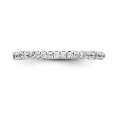 Trauring aus 14K Weißgold mit Diamanten