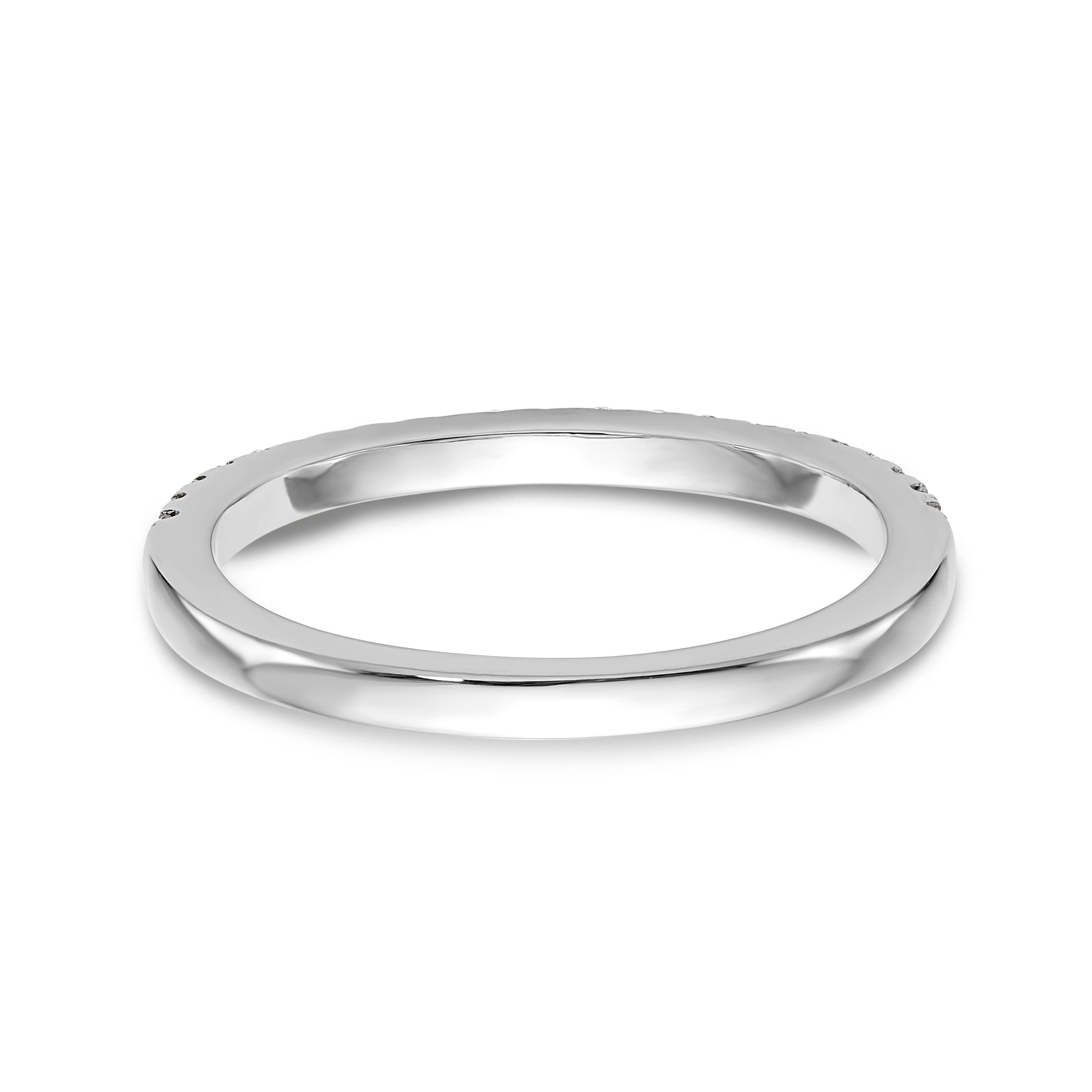 Trauring aus 14K Weißgold mit Diamanten