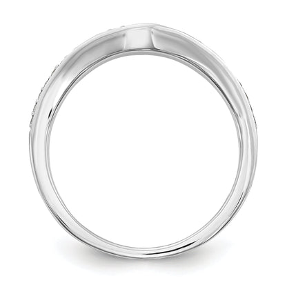 Ehering aus 14K Weißgold mit Diamanten