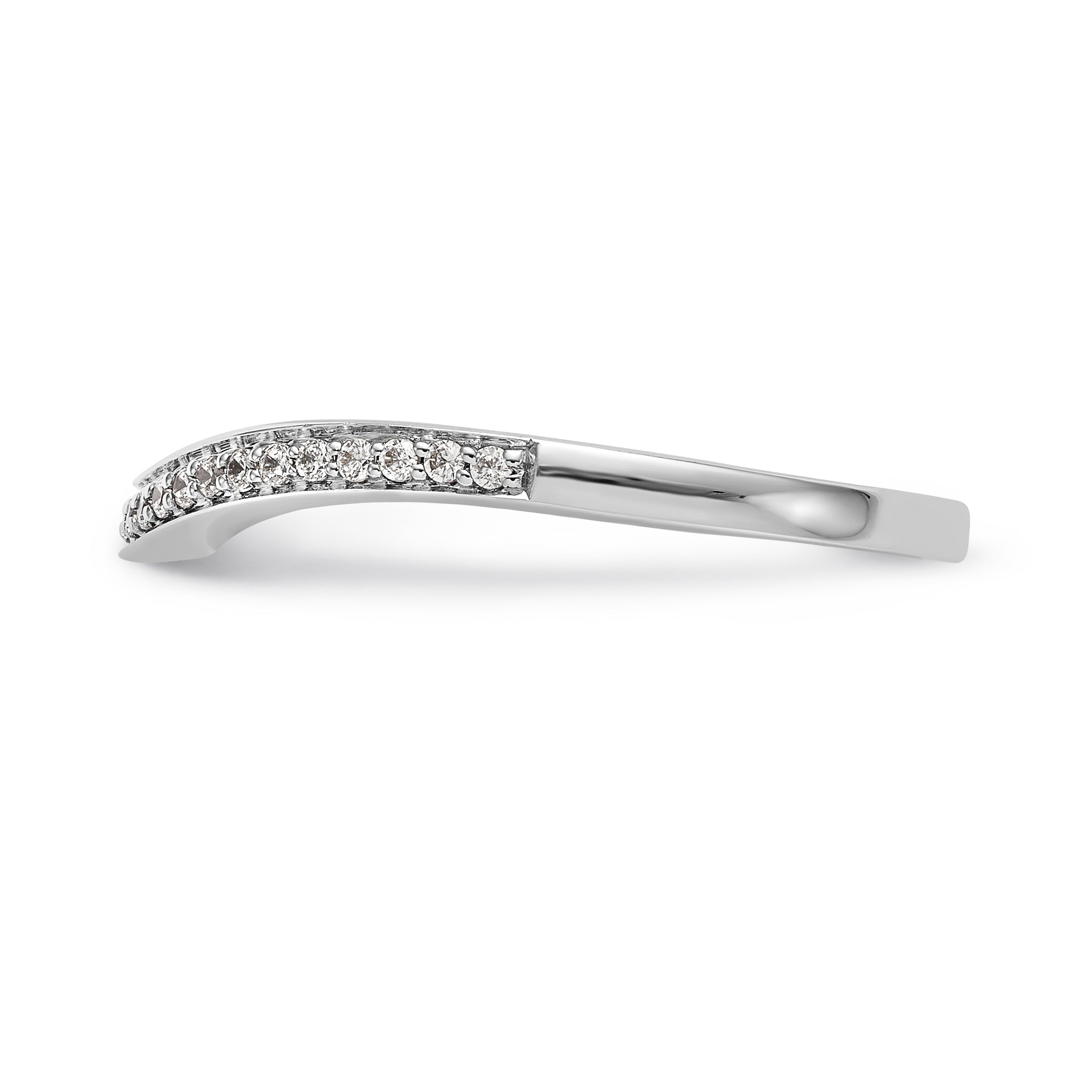 Ehering aus 14K Weißgold mit Diamanten