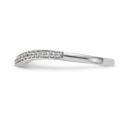 Ehering aus 14K Weißgold mit Diamanten