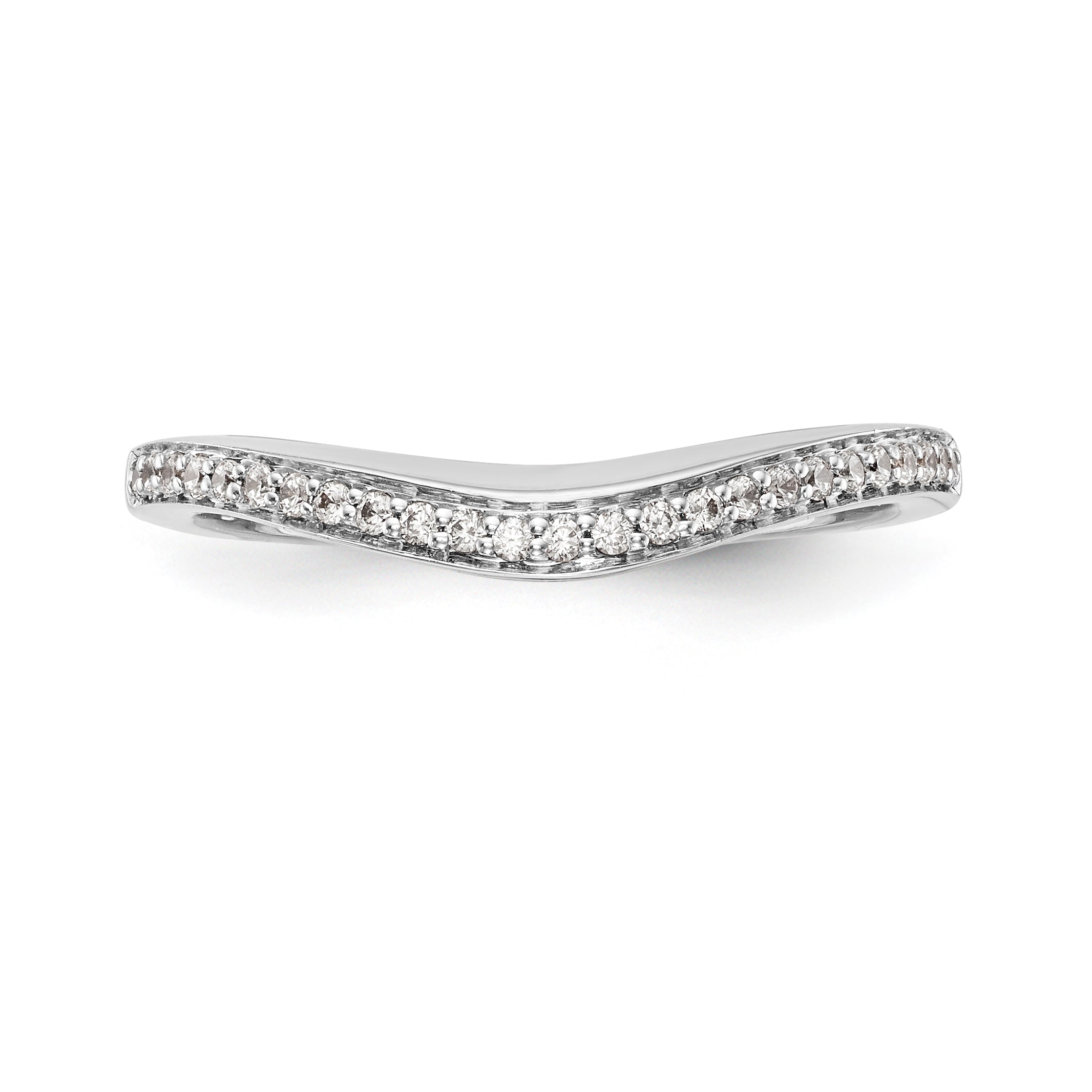 Ehering aus 14K Weißgold mit Diamanten