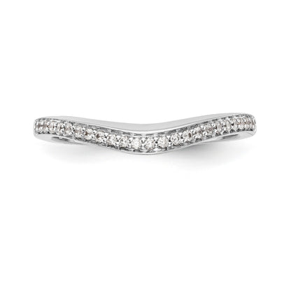 Ehering aus 14K Weißgold mit Diamanten