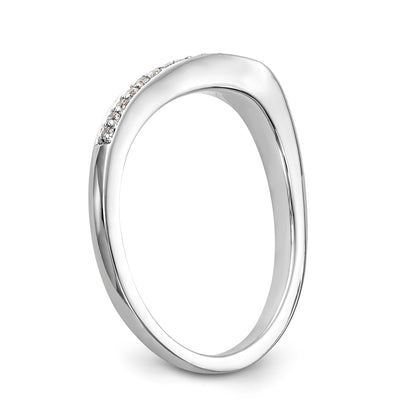 Ehering aus 14K Weißgold mit Diamanten