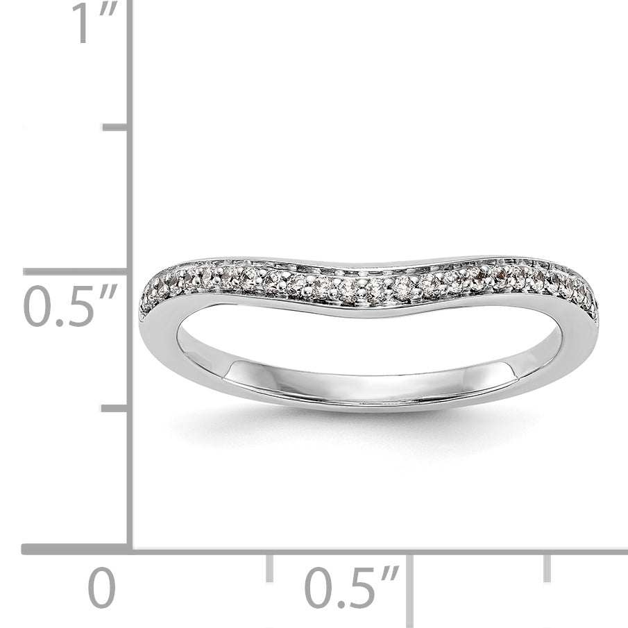 Ehering aus 14K Weißgold mit Diamanten